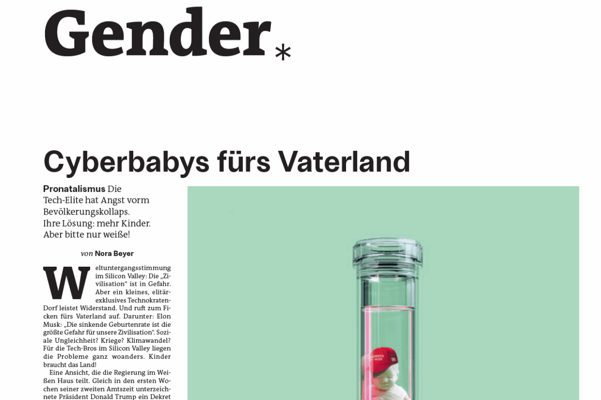 Cyberbabys fürs Vaterland – der Freitag