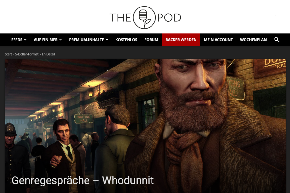 Genregespräche für The Pod mit Janna Krone. Diesmal: Whodunnits
